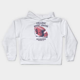 College Rugby League Milwaukee Wisconsin US Kids Hoodie